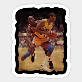 Michael Jordan vs Magic Johnson Vintage #2 Sticker